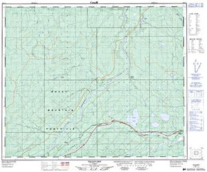NTS 50k map for Emerson Lakes, Alberta