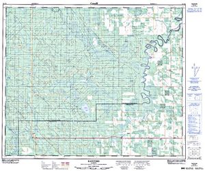 NTS 50k map for Pembina River, Alberta