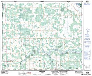 NTS 50k map for WABAMUN LAKE, Alberta