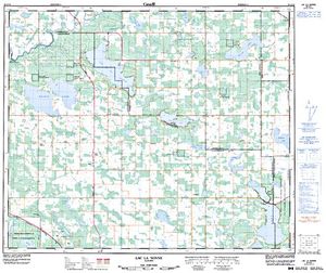NTS 50k map for Sandy Lake, Alberta