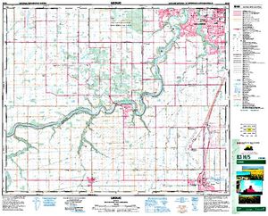 NTS 50k map for Whitemud Creek, Alberta