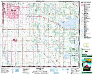 NTS 50k map for Blackmud Creek, Alberta
