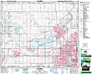 NTS 50k map for Whitemud Creek, Alberta