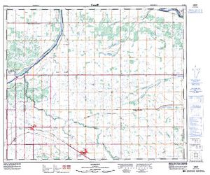 NTS 50k map for Limestone Lake, Alberta