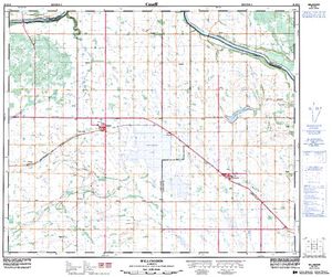 NTS 50k map for Limestone Lake, Alberta