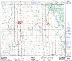 NTS 50k map for Pembina River, Alberta