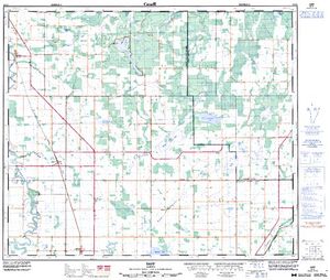 NTS 50k map for LONG ISLAND LAKE, Alberta