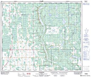 NTS 50k map for LONG LAKE, Alberta