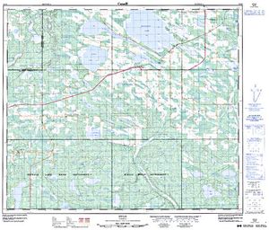 NTS 50k map for NORTH BUCK LAKE, Alberta