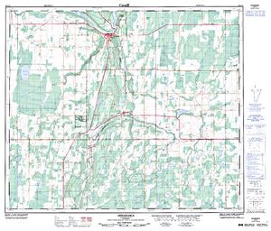 NTS 50k map for Athabasca River, Alberta