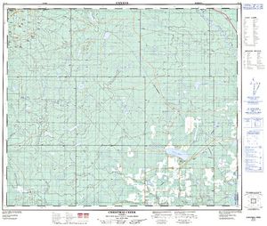 NTS 50k map for Freeman River, Alberta