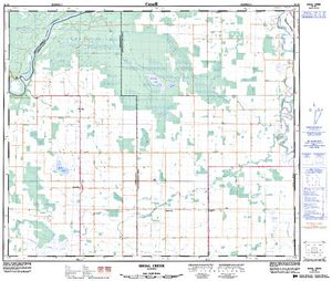 NTS 50k map for Pembina River, Alberta