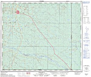 NTS 50k map for Freeman River, Alberta