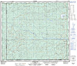 NTS 50k map for Marigold Lake, Alberta