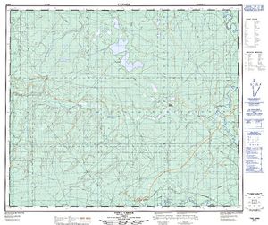 NTS 50k map for CROOKED LAKE, Alberta