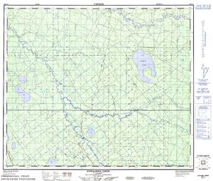 NTS 50k map for IOSEGUN LAKE, Alberta