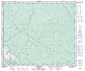 NTS 50k map for Two Lakes, Alberta