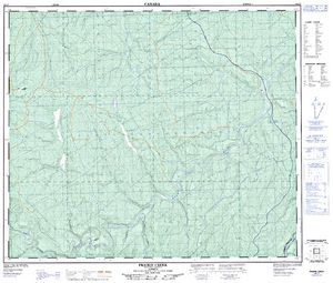 NTS 50k map for Prairie Creek, Alberta