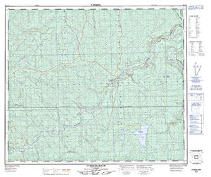 NTS 50k map for Musreau Lake, Alberta