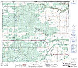 NTS 50k map for Moonshine Lake, Alberta