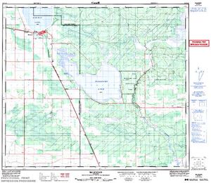 NTS 50k map for Winagami Lake, Alberta