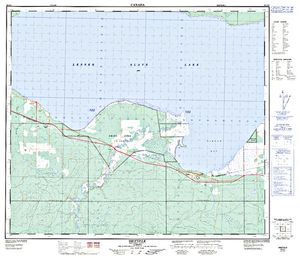 NTS 50k map for LESSER SLAVE LAKE, Alberta