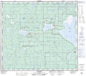 NTS 50k map for UTIKUMA LAKE, Alberta