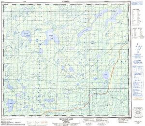 NTS 50k map for MCMILLAN LAKE, Alberta
