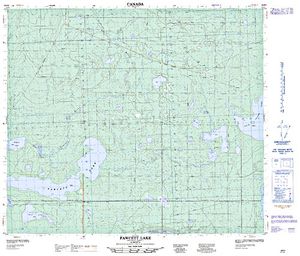 NTS 50k map for FAWCETT LAKE, Alberta