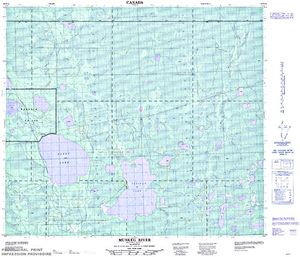 NTS 50k map for Sandy Lake, Alberta
