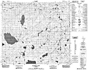 NTS 50k map for Graham (Trout) Lake, Alberta