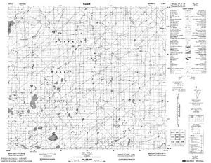 NTS 50k map for Joker Lake, Alberta
