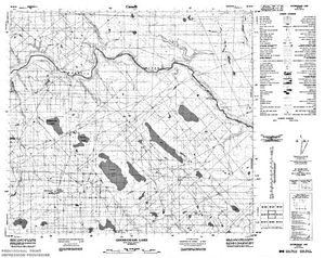 NTS 50k map for HEBEPHRENIC LAKE, Alberta