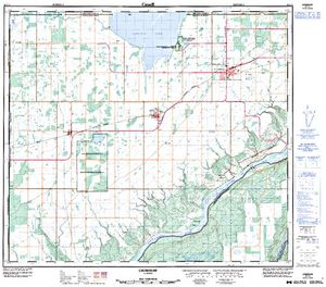 NTS 50k map for Peace River, British Columbia