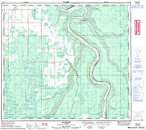 NTS 50k map for Peace River, British Columbia