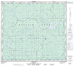 NTS 50k map for HAIG LAKE, Alberta