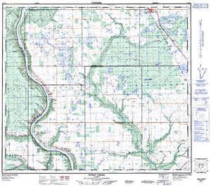 NTS 50k map for Hines Creek, Alberta