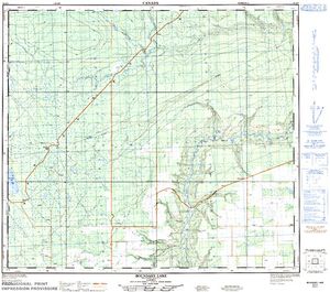 NTS 50k map for Boundary Lake, British Columbia