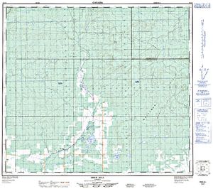 NTS 50k map for Hines Creek, Alberta