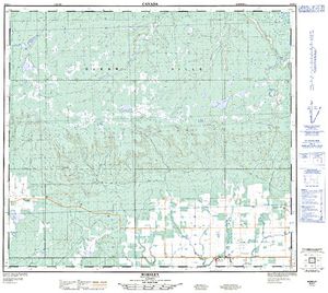 NTS 50k map for Running Lake, Alberta