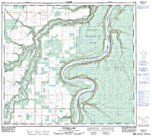 NTS 50k map for Peace River, British Columbia