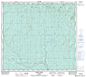 NTS 50k map for Twin Lakes, Alberta
