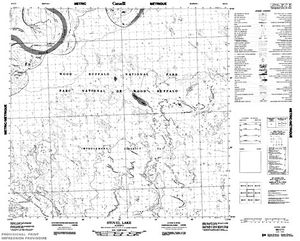 NTS 50k map for Peace River, British Columbia