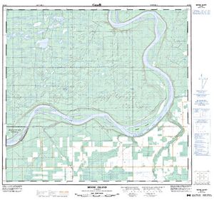 NTS 50k map for Peace River, British Columbia