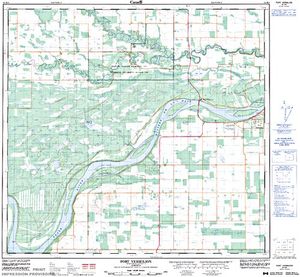 NTS 50k map for Peace River, British Columbia