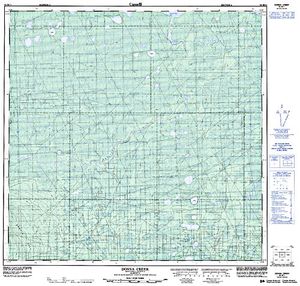 NTS 50k map for Petitot River, British Columbia