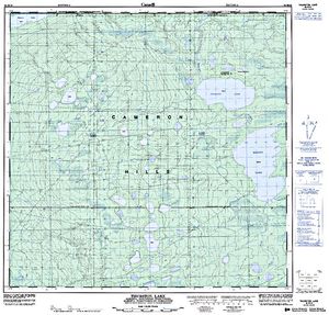 NTS 50k map for Petitot River, British Columbia