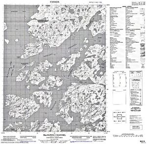 NTS 50k map for Great Bear Lake, Northwest Territories