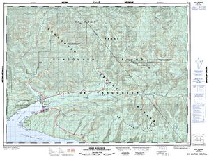 NTS 50k map for LIZARD LAKE, British Columbia