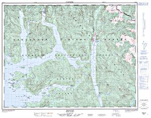 NTS 50k map for Esperanza Inlet, British Columbia